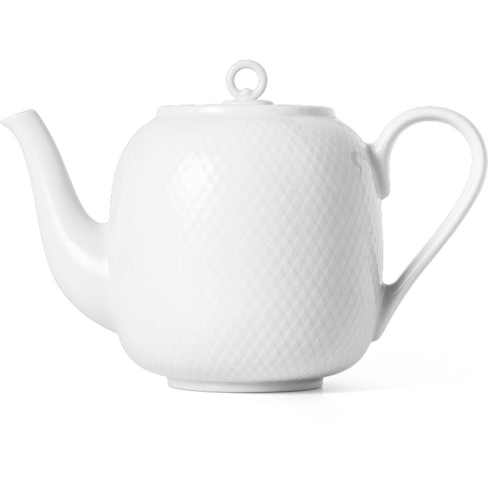 Lyngby Porcelæn Rhombe Teapot 1,9 l Biała porcelanę