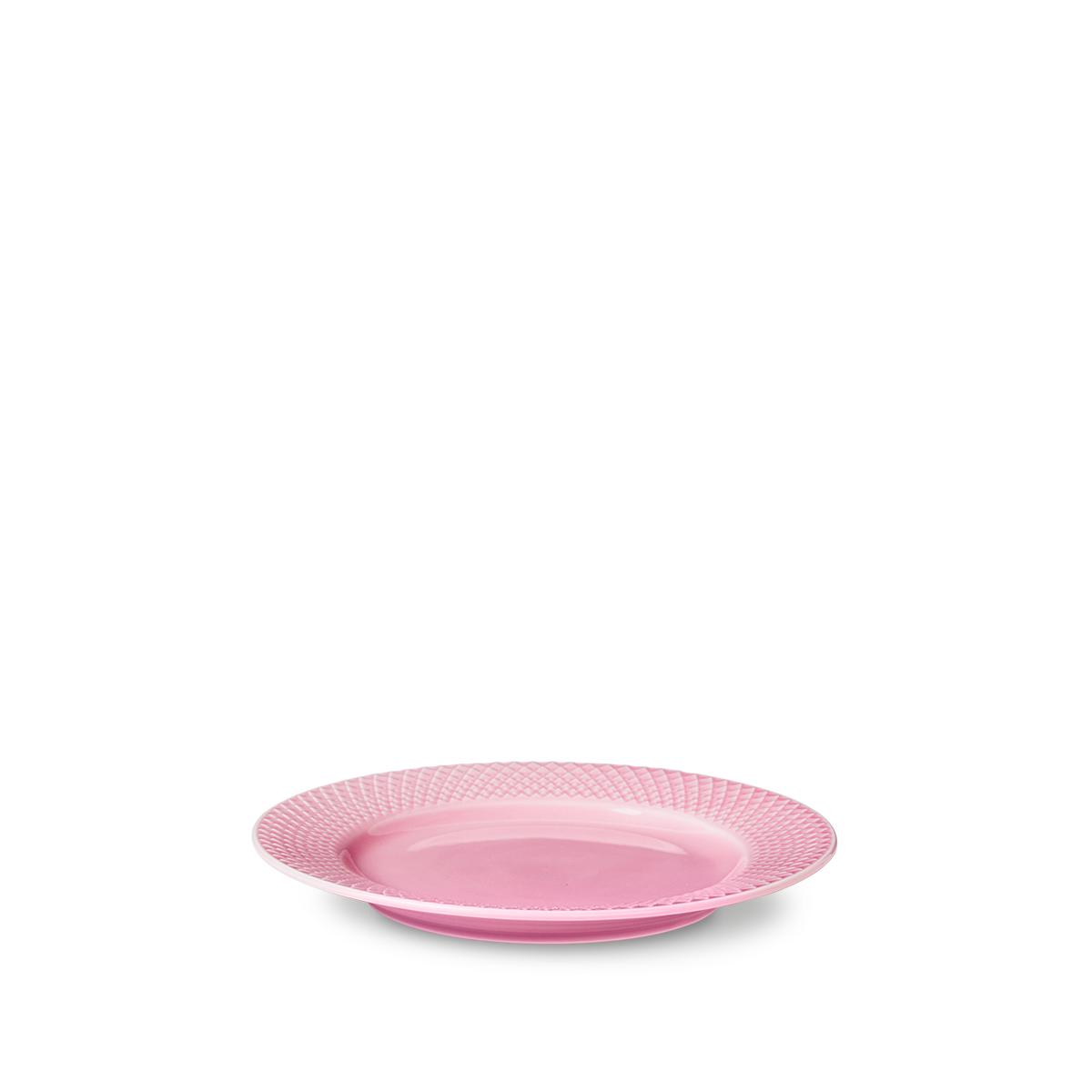 Lyngby Rhombe Plate Pink, 21cm