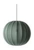Wykonane ręcznie na drutach z 60 okrągłej lampy wisiorek, Tweed Green
