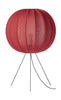 Wykonane ręcznie na drutach z 60 okrągłymi lampą podłogową średnią, klonową czerwoną