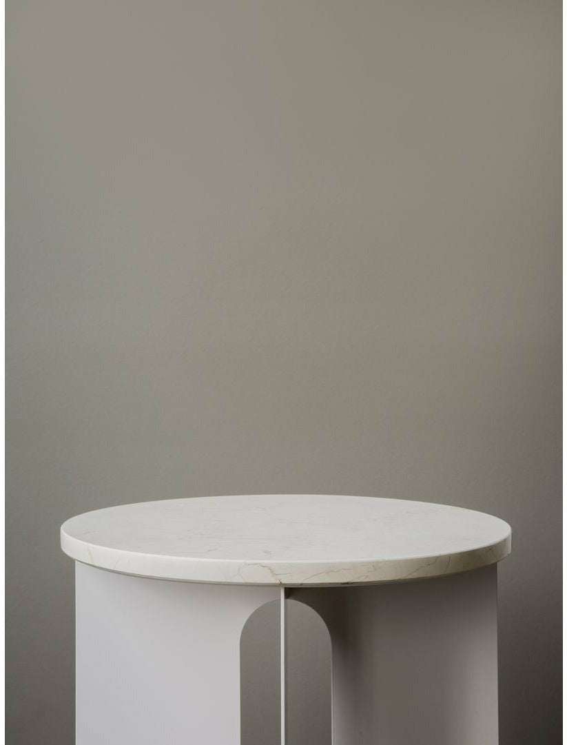 Audo Copenhagen Androgyne boczny stołowy, kryształowy marmur róży