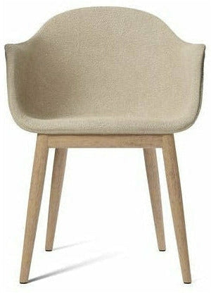 Audo Copenhagen Tapicerowane krzesło do jadalni Natural Oak, Bouclé 02