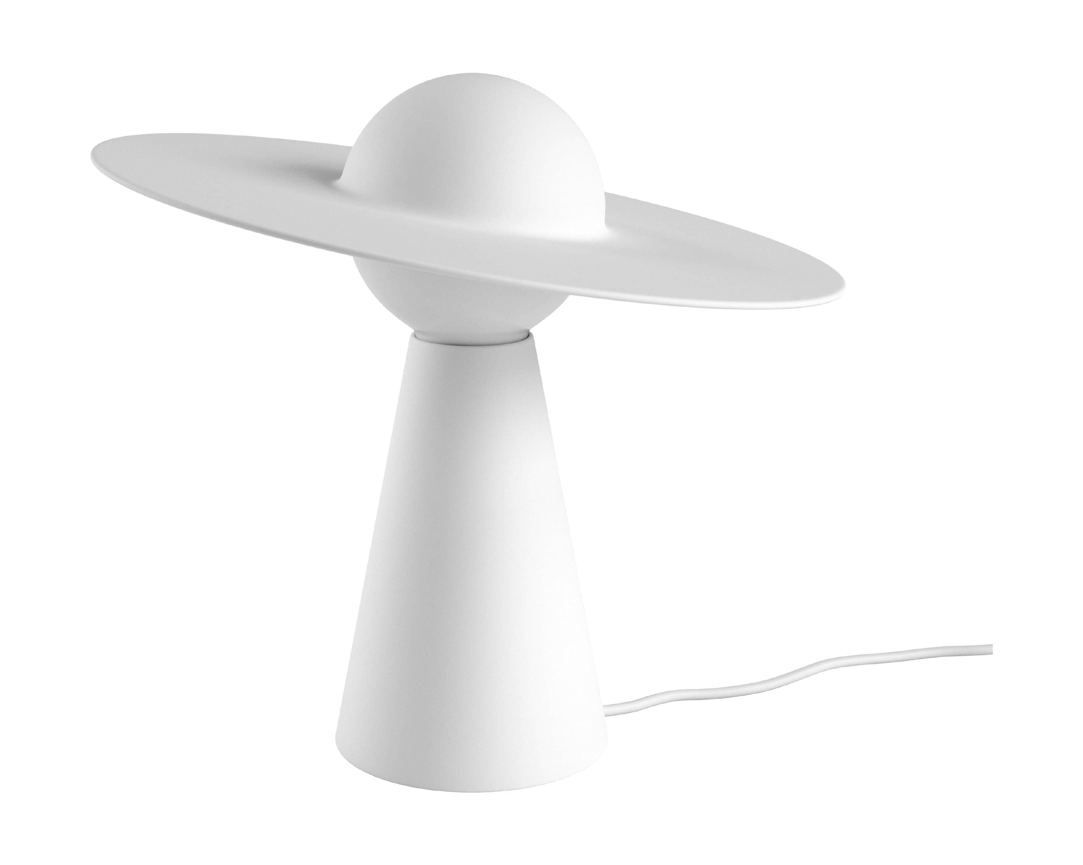 Ceramiczna lampa stołowa Moebe, biała