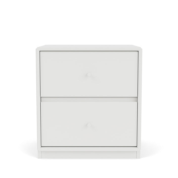 Moduł szuflady dryfu Montana z cokołem 3 cm, biały