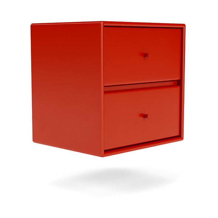 Moduł szuflady dryfu Montana z szyną zawiesinową, czerwony
