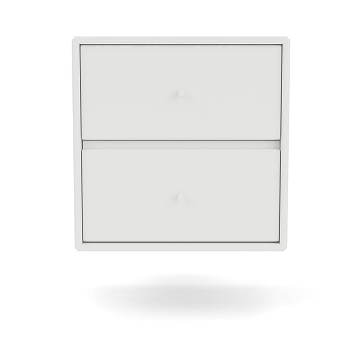 Moduł szuflady dryfu Montana z szyną zawieszenia, biały