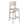 Muuto Loft Bar krzesło dębowe, H 75 cm, Dusty Green/Oak