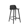 Krzesło barowe Muuto Nerd H 65 cm, czarny