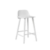Krzesło barowe Muuto Nerd H 65 cm, białe
