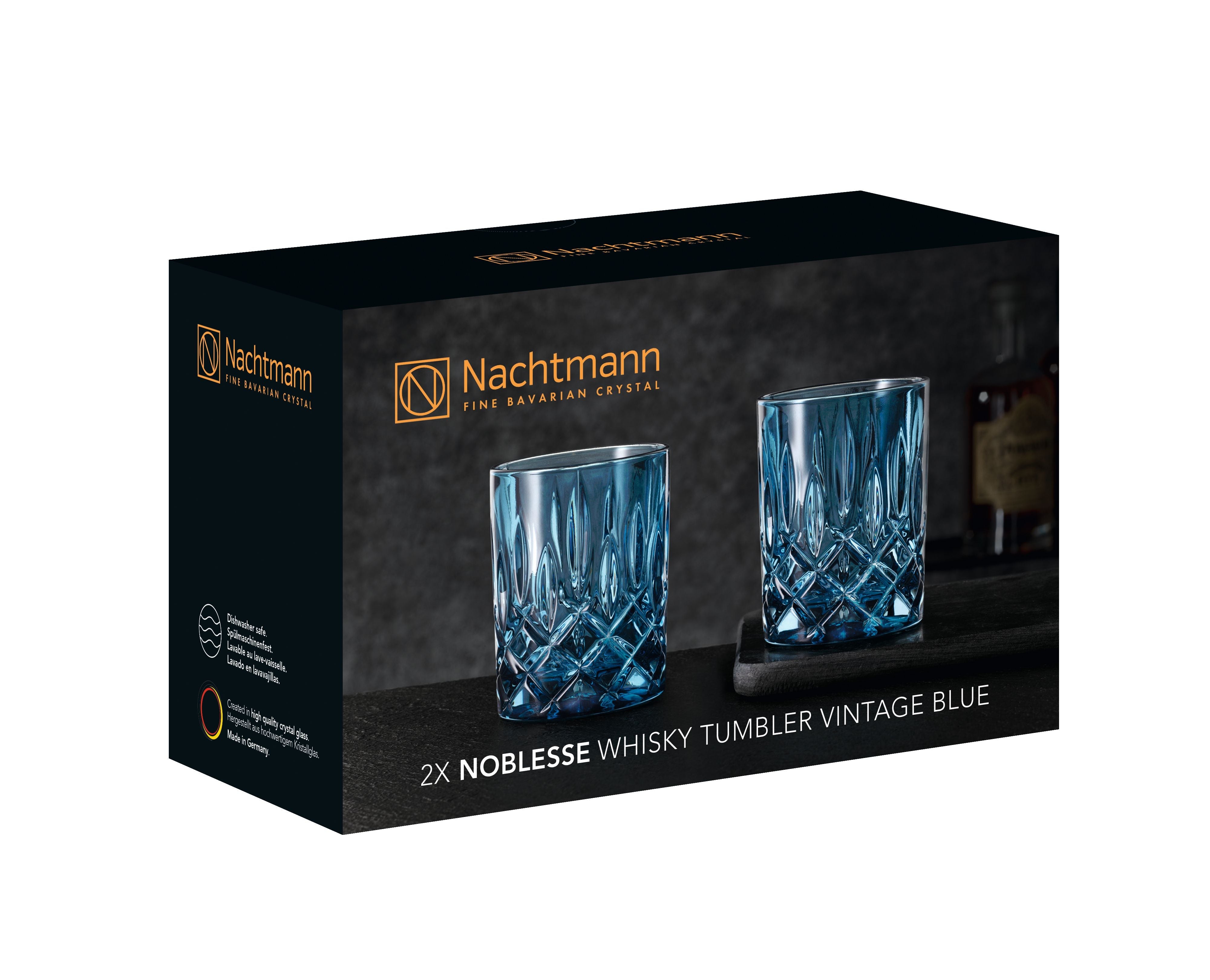 Nachtmann Noblesse Whisky Glass Vintage Blue 295 ml, zestaw 2