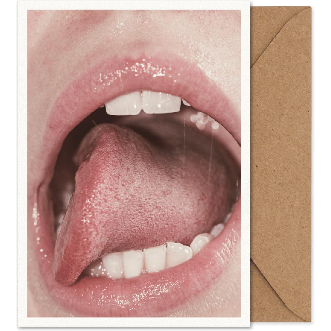 Papierowe zbiorowe usta karta sztuki