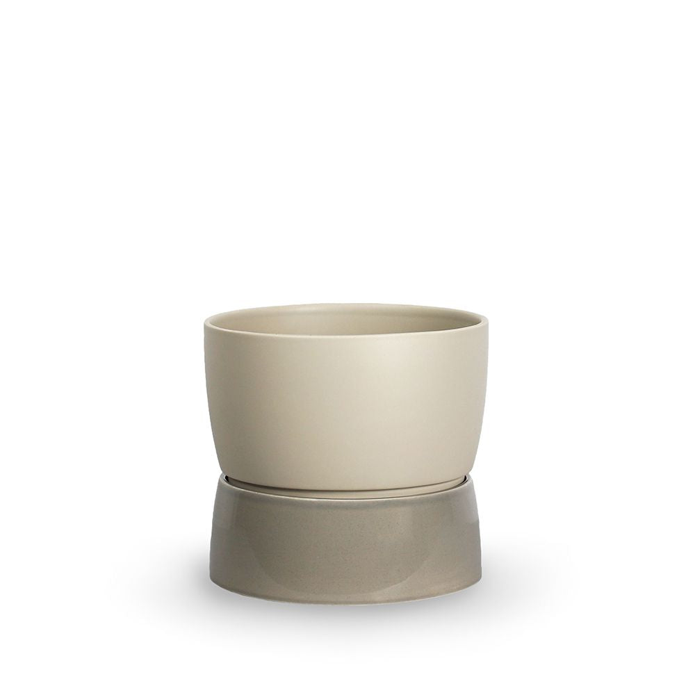 Ro Collection Two Tone Planter, Large, Dune Grey