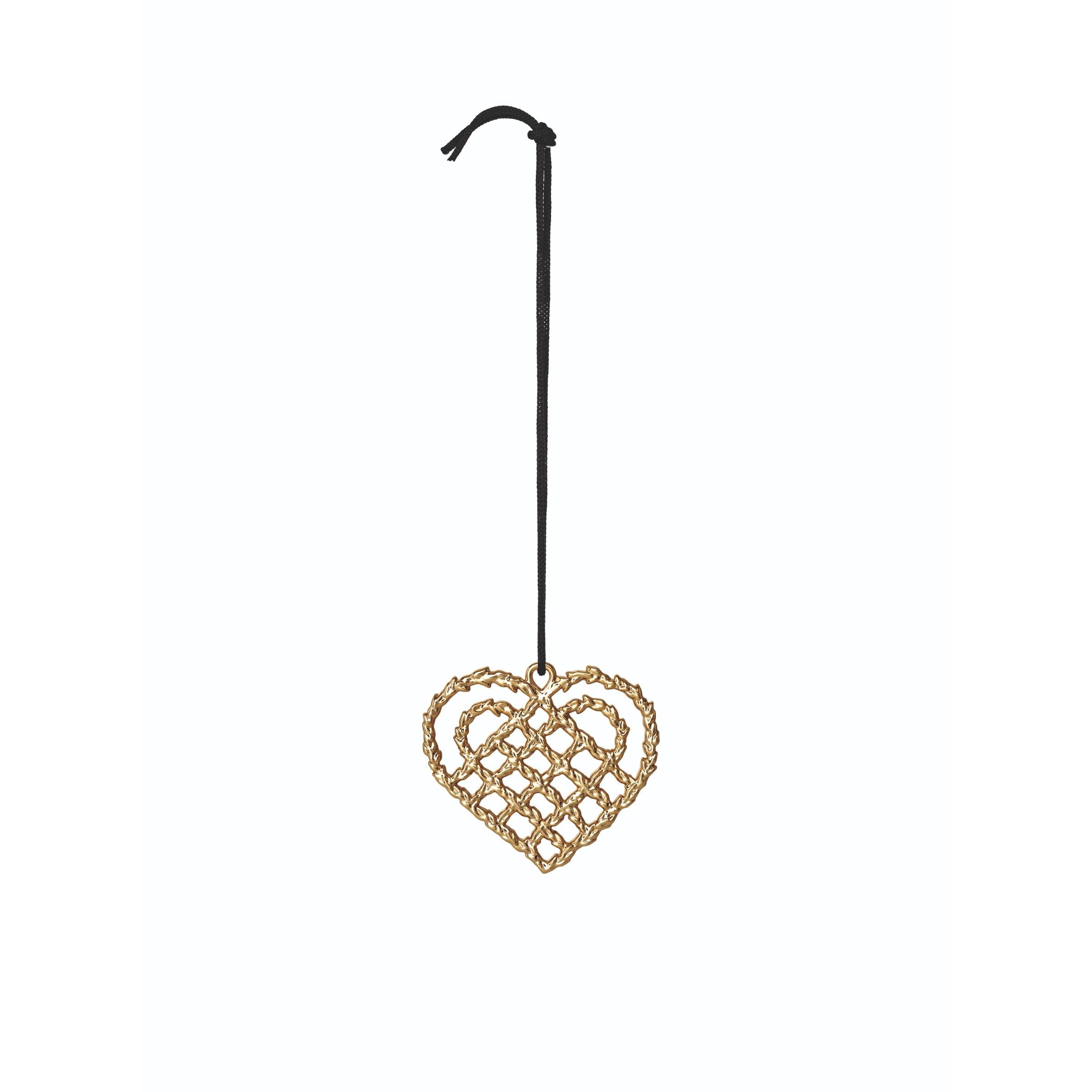 Rosendahl Karen Blixen Braided Heart Gold, 7 cm
