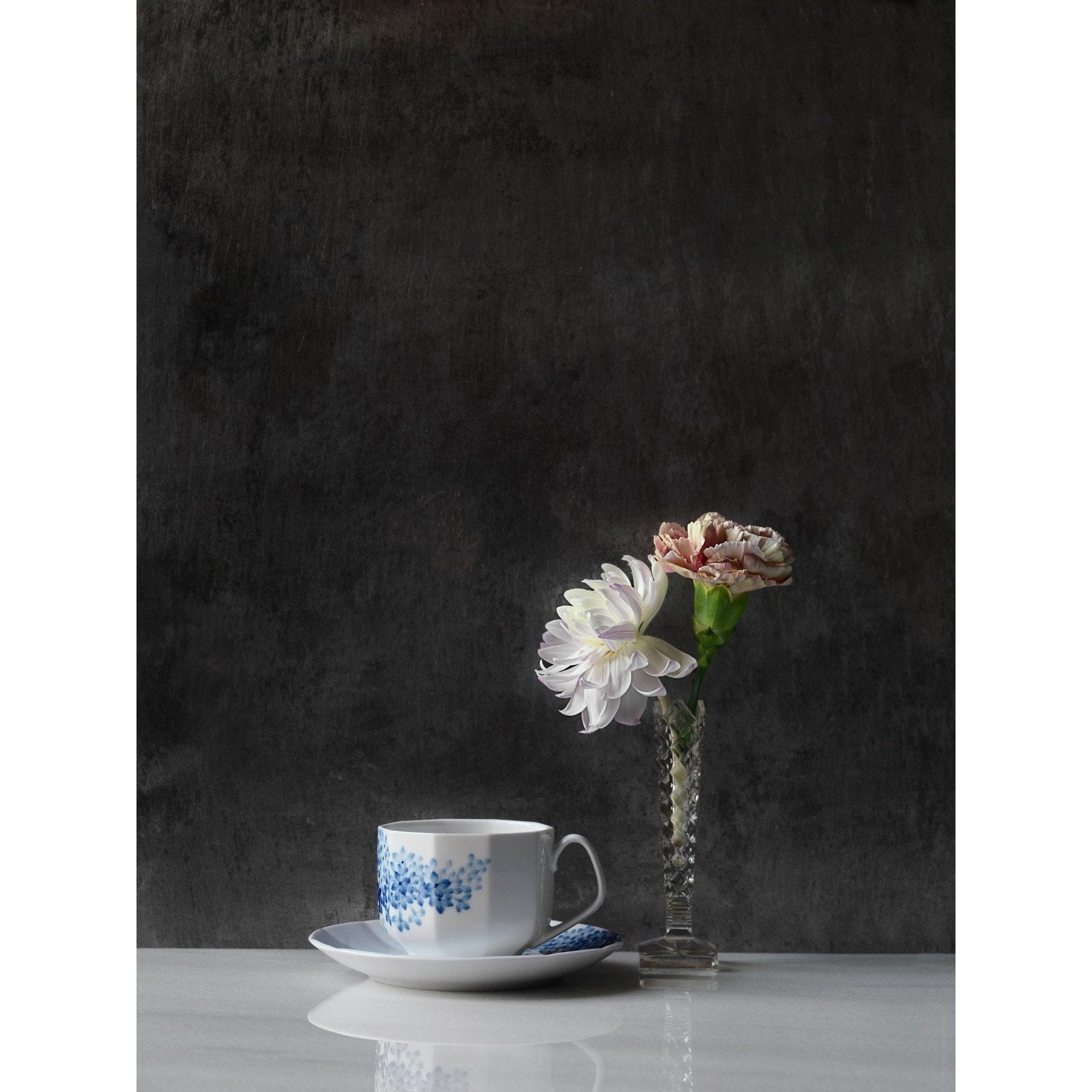 Royal Copenhagen Blomst Mug With Saucer Lilac, 22cl