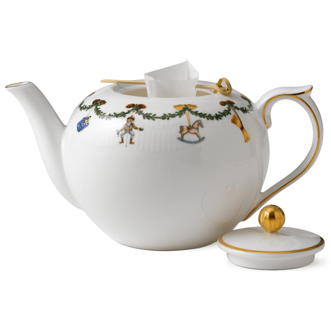 Królewska gwiazda Kopenhaga Fled Fleat Christmas Teapot