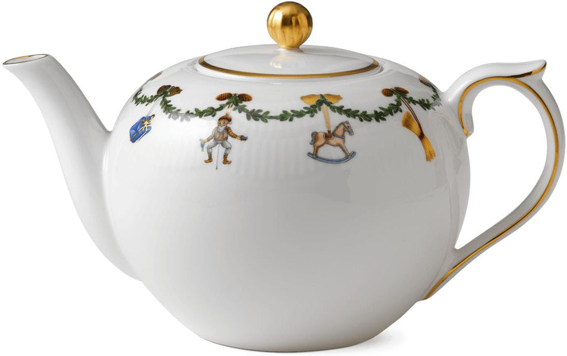 Królewska gwiazda Kopenhaga Fled Fleat Christmas Teapot
