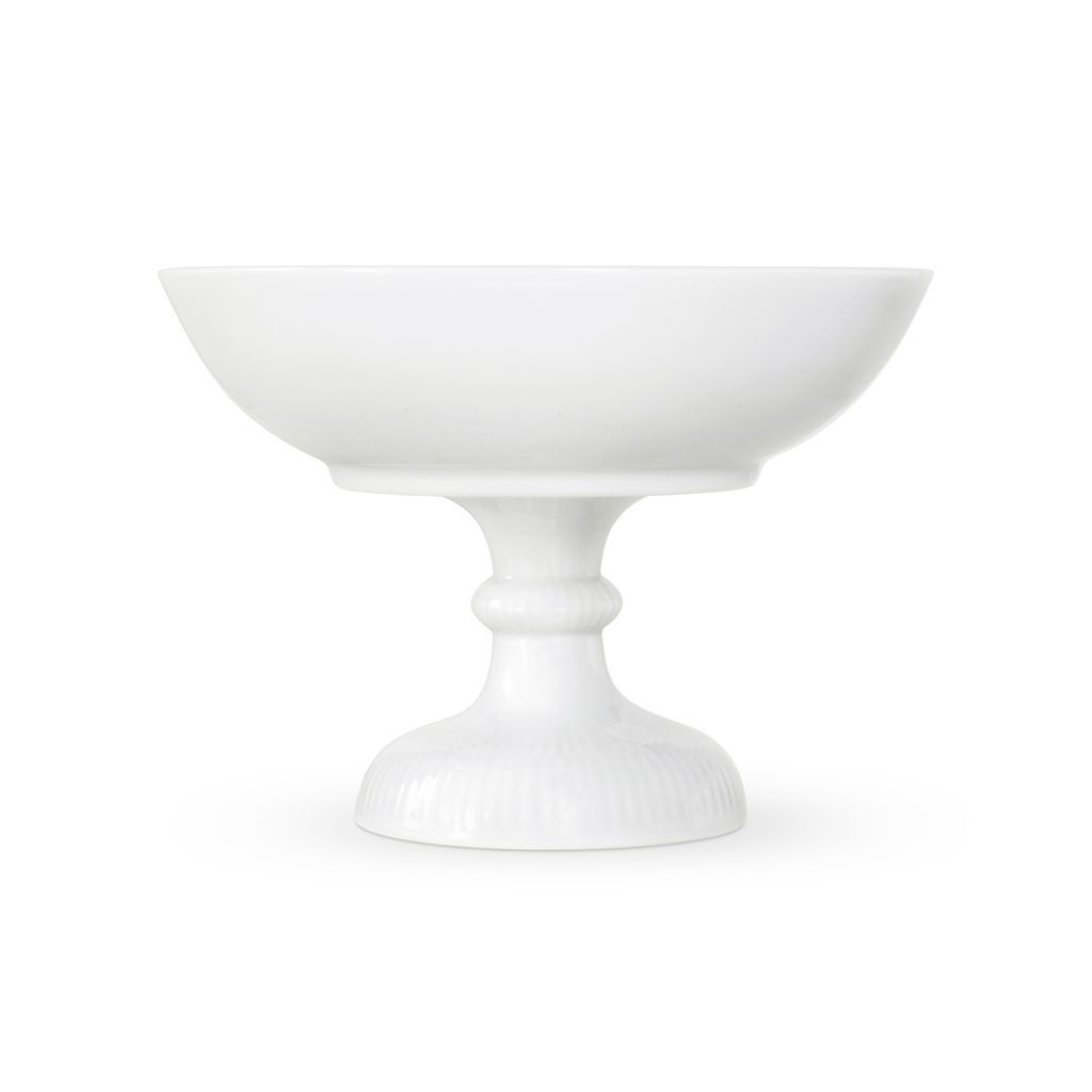 Royal Copenhagen White Fled Bowl na wysokiej stopie 80 Cl, 15 cm
