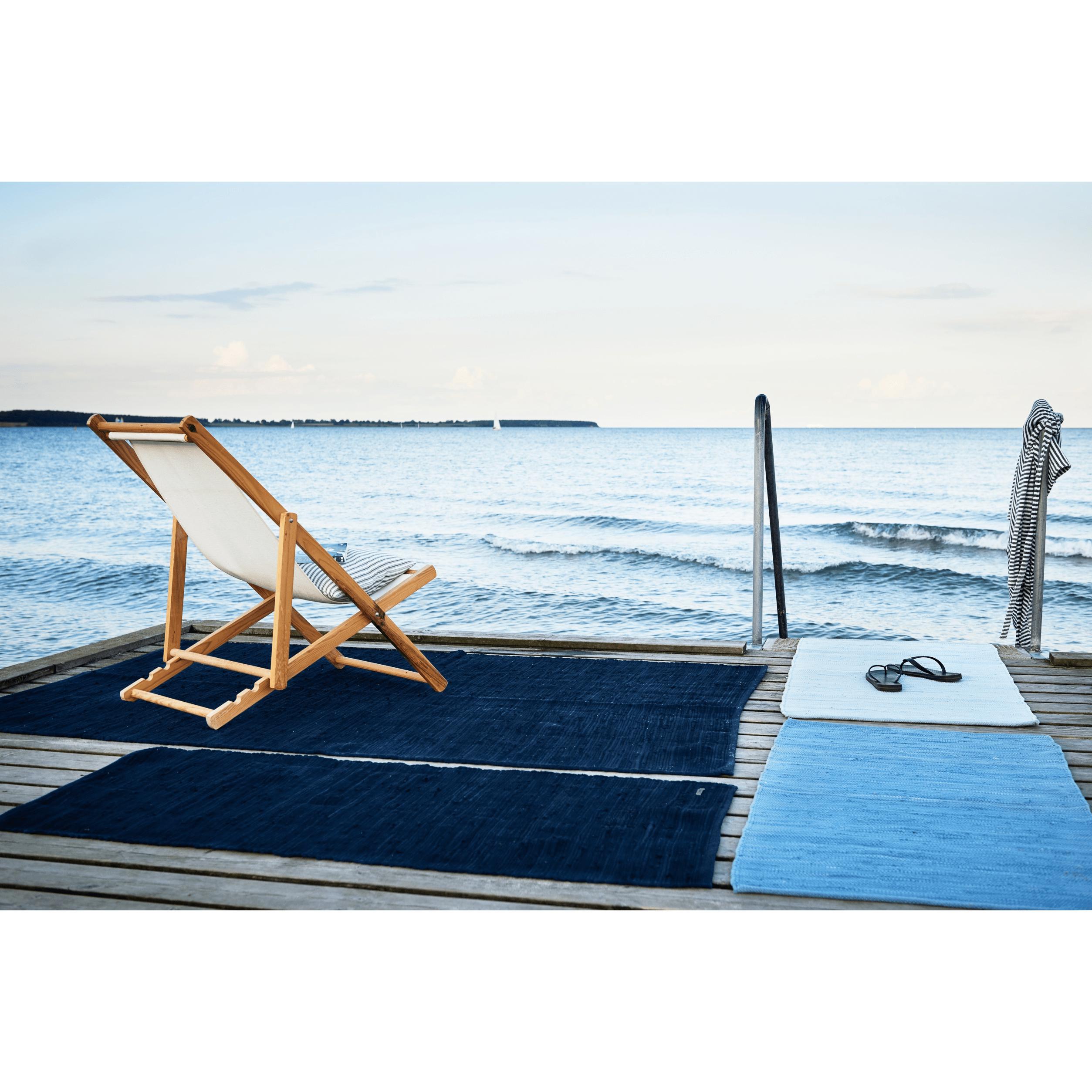 Dywany bawełniany dywan głęboki ocean niebieski, 170 x 240 cm