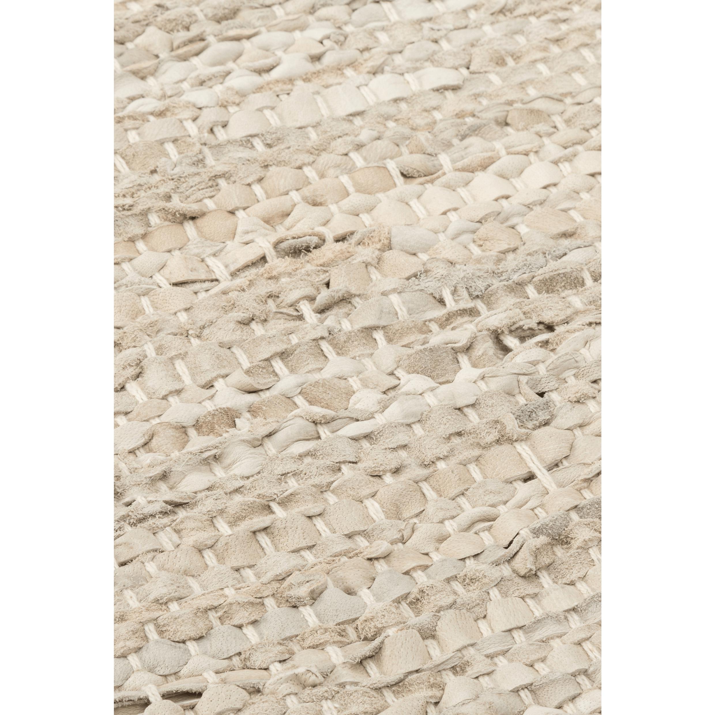 Dywany dywan z litego skórzanego beżowy, 65 x 135 cm