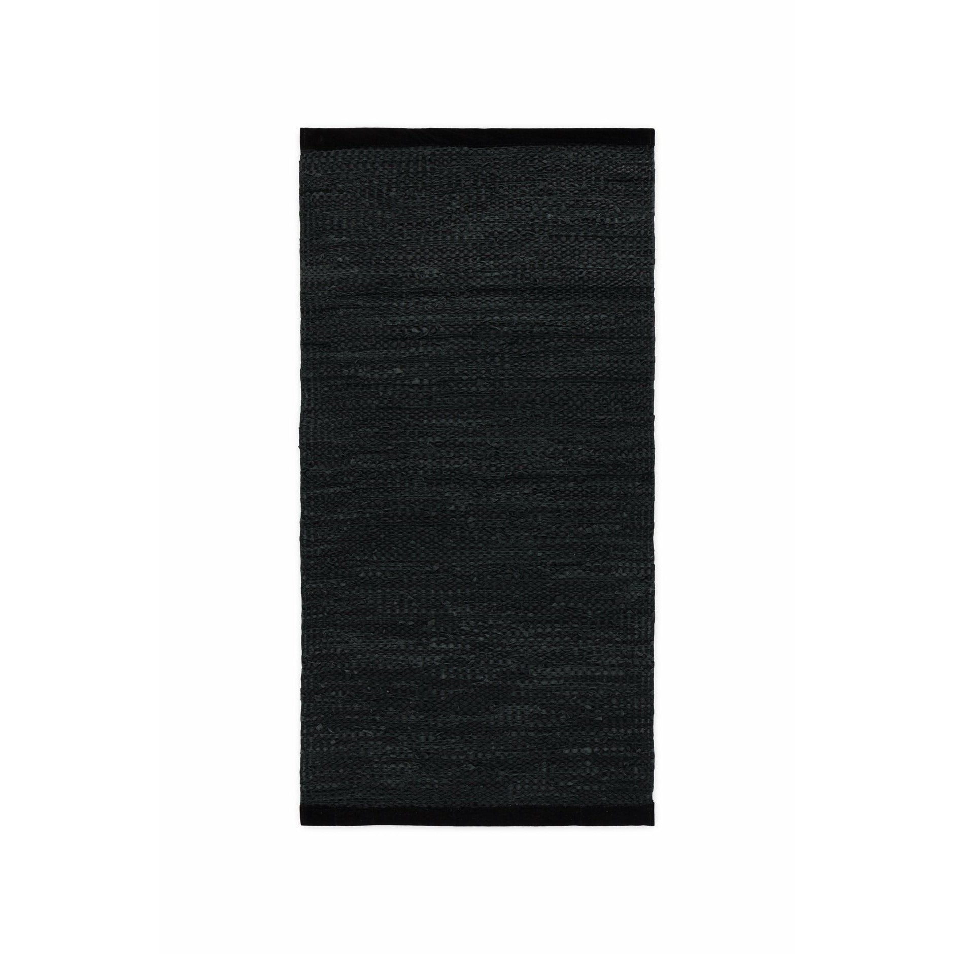 Dywany stały skórzany dywan czarny, 75 x 300 cm