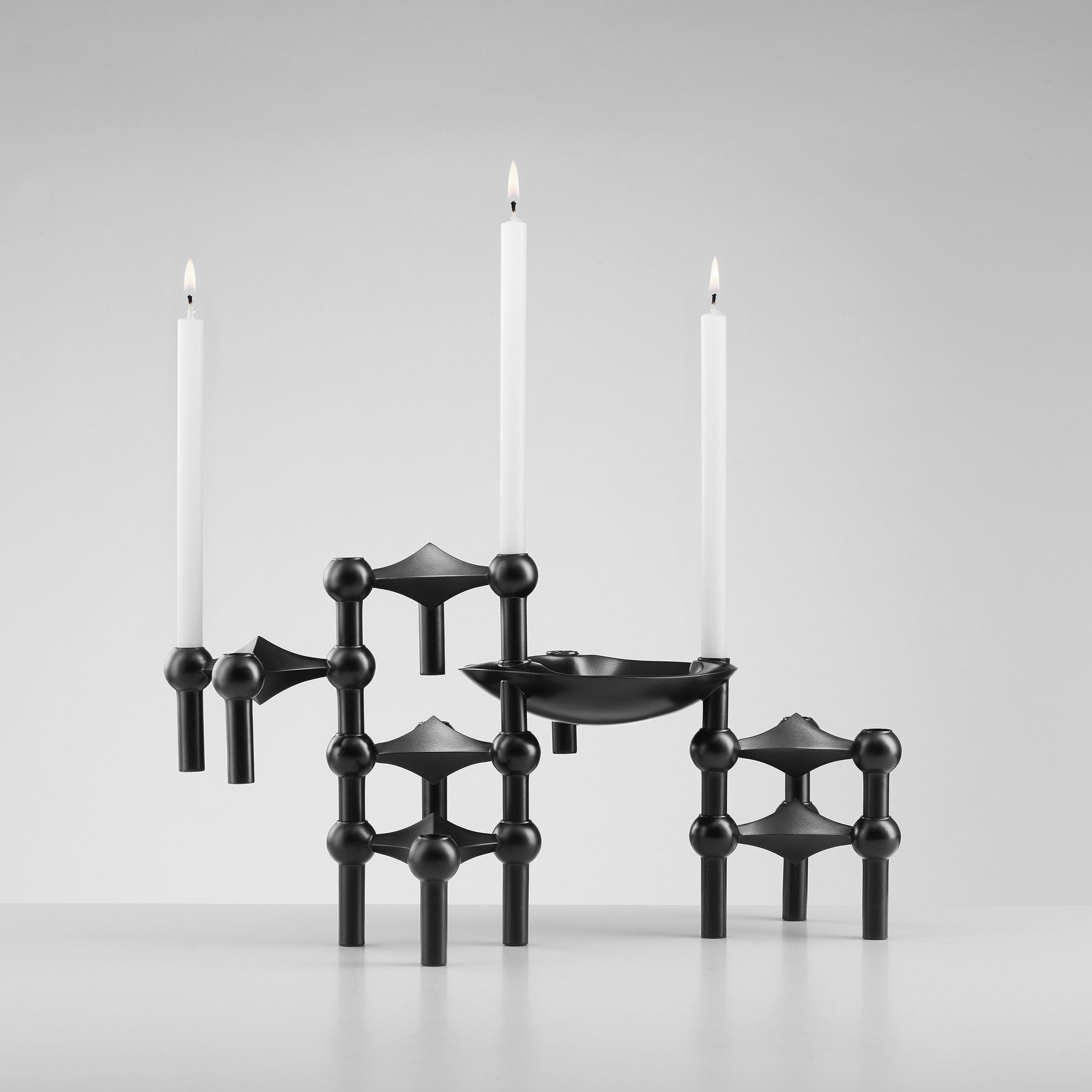 Stoff Nagel Candle Set, czarny