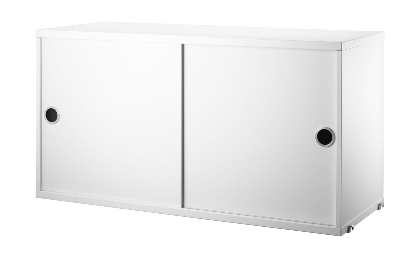 Meble sznurkowe element szafki z przesuwnymi drzwiami 30x78x42 cm, biały