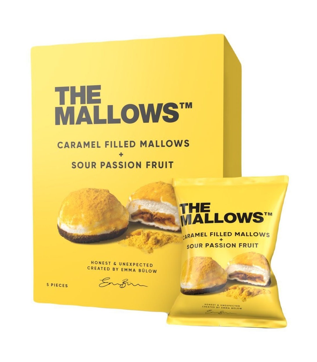 The Mallows Marshmallows z karmelowymi wypełniającymi kwaśne owoc