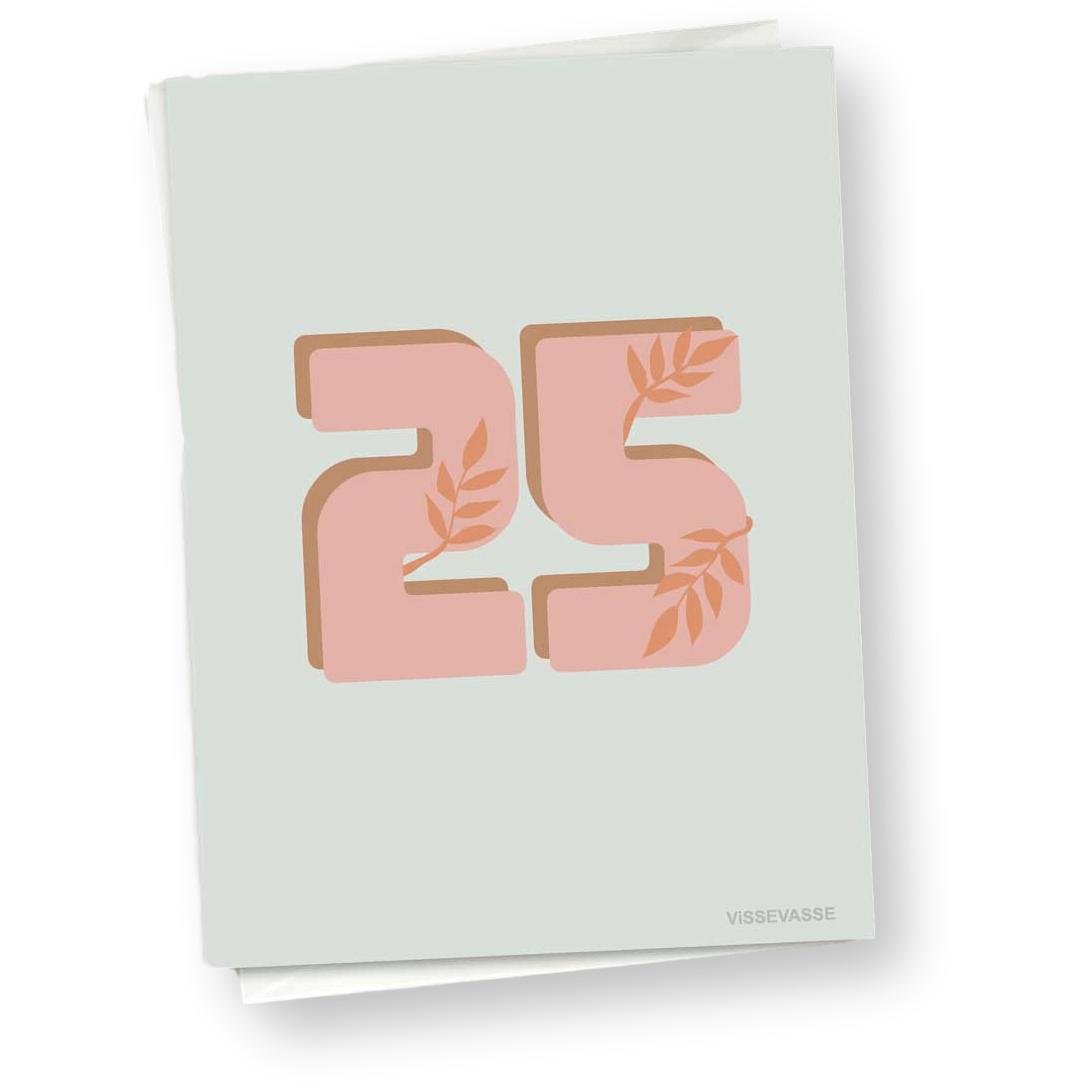 Vissevasse 25 -letnia karta z życzeniami, 10x15 cm