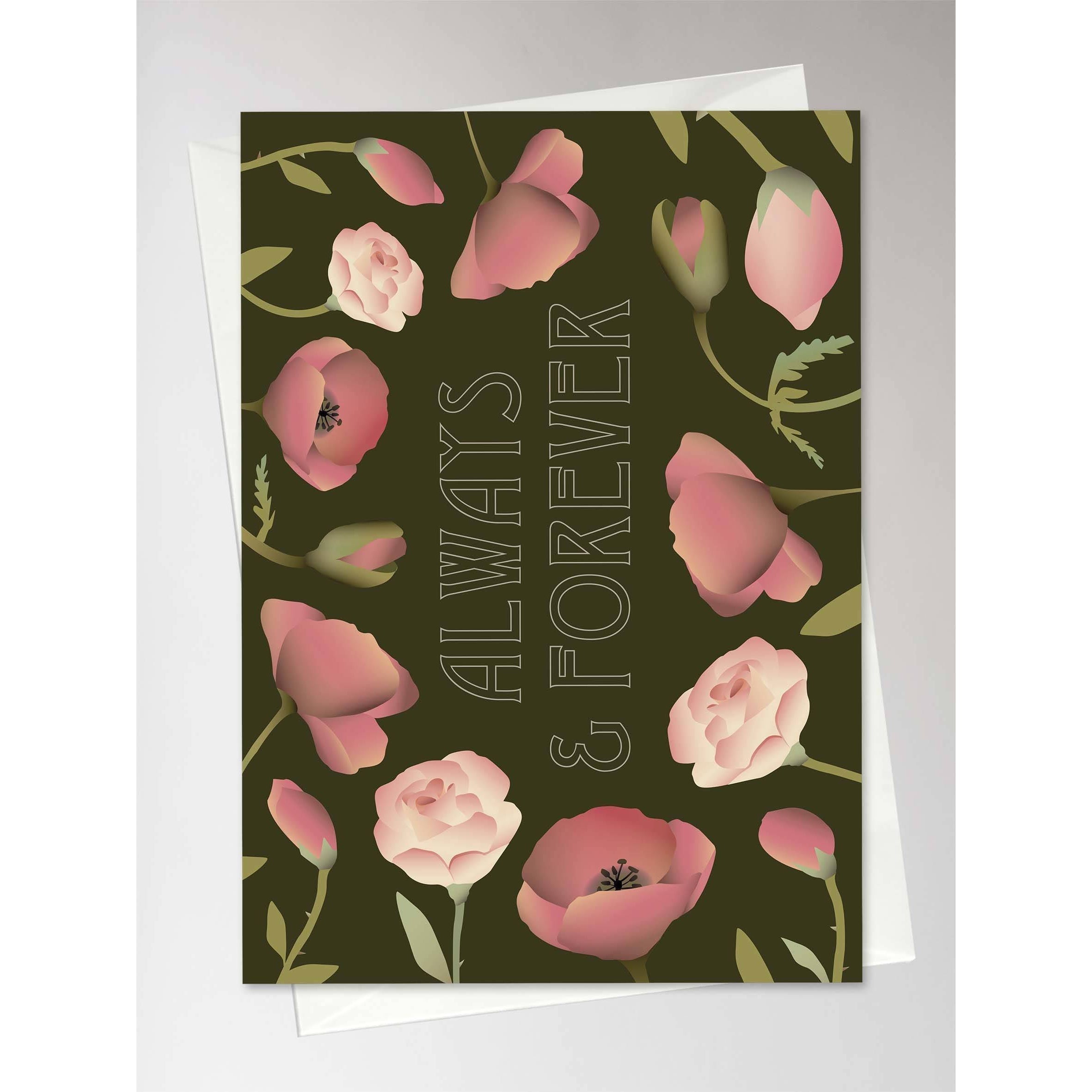 Vissevasse zawsze i Forever Flower Buquet Greeting Card, 10,5 x 15 cm