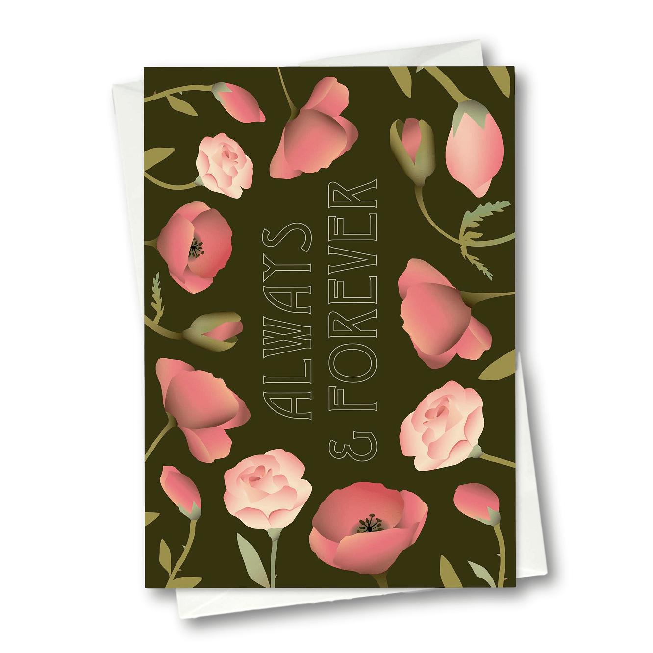 Vissevasse zawsze i Forever Flower Buquet Greeting Card, 10,5 x 15 cm