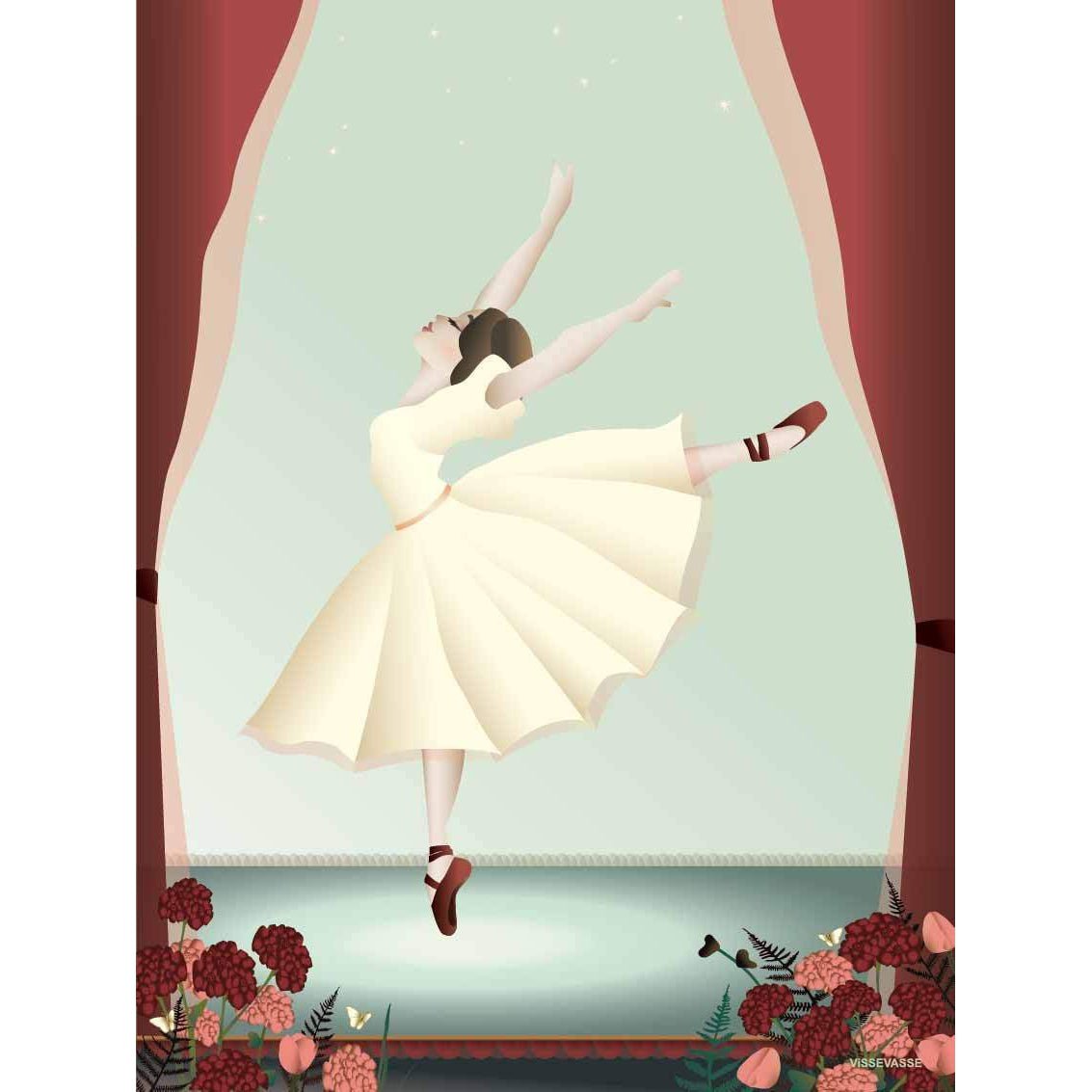 Plakat Vissevasse Ballerina, 15 x 21 cm