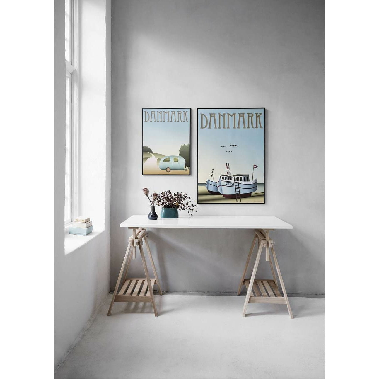 Plakat łodzi rybackich Vissevasse Danii, 70 x 100 cm
