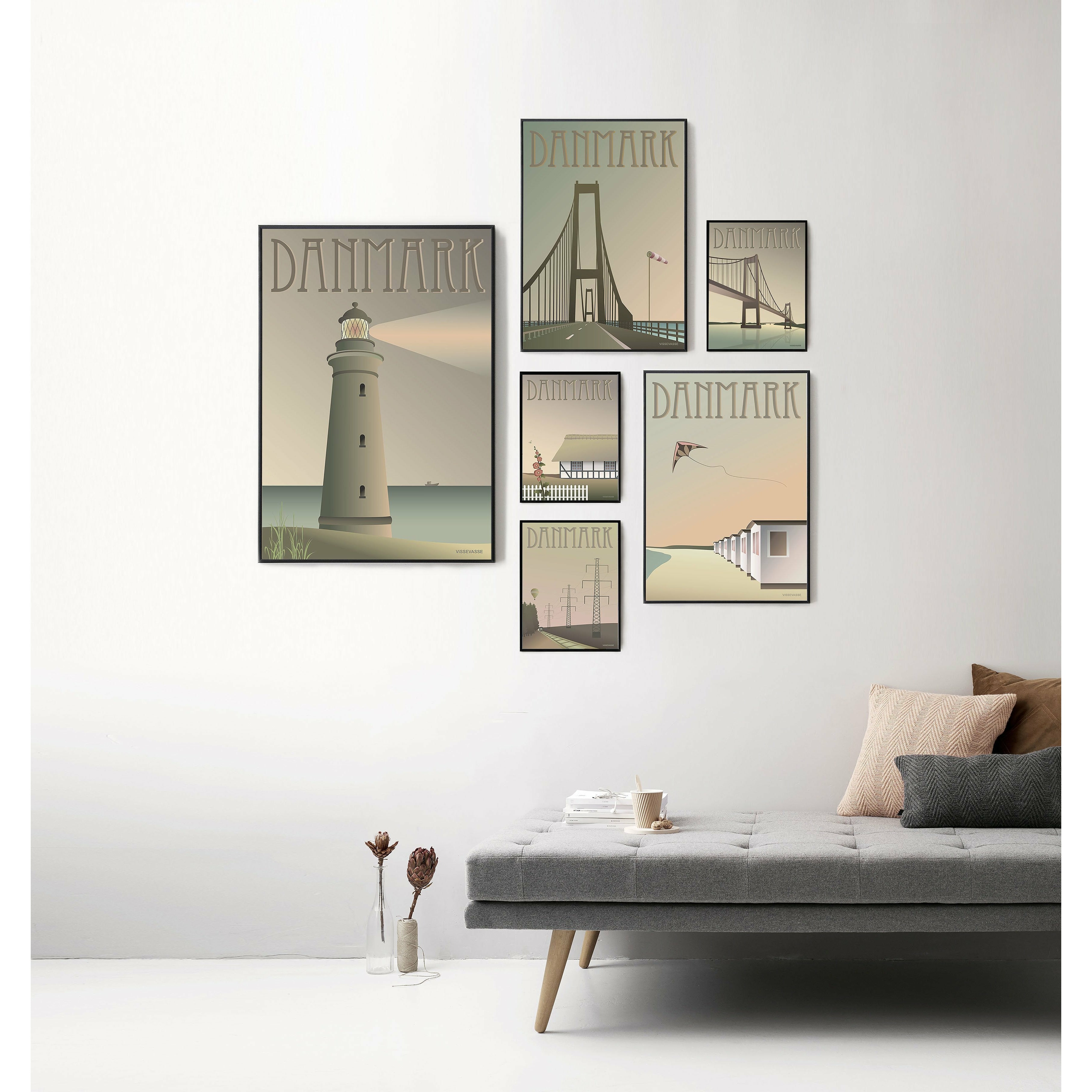 Vissevasse Dania Lighthouse Plakat, 50 x 70 cm