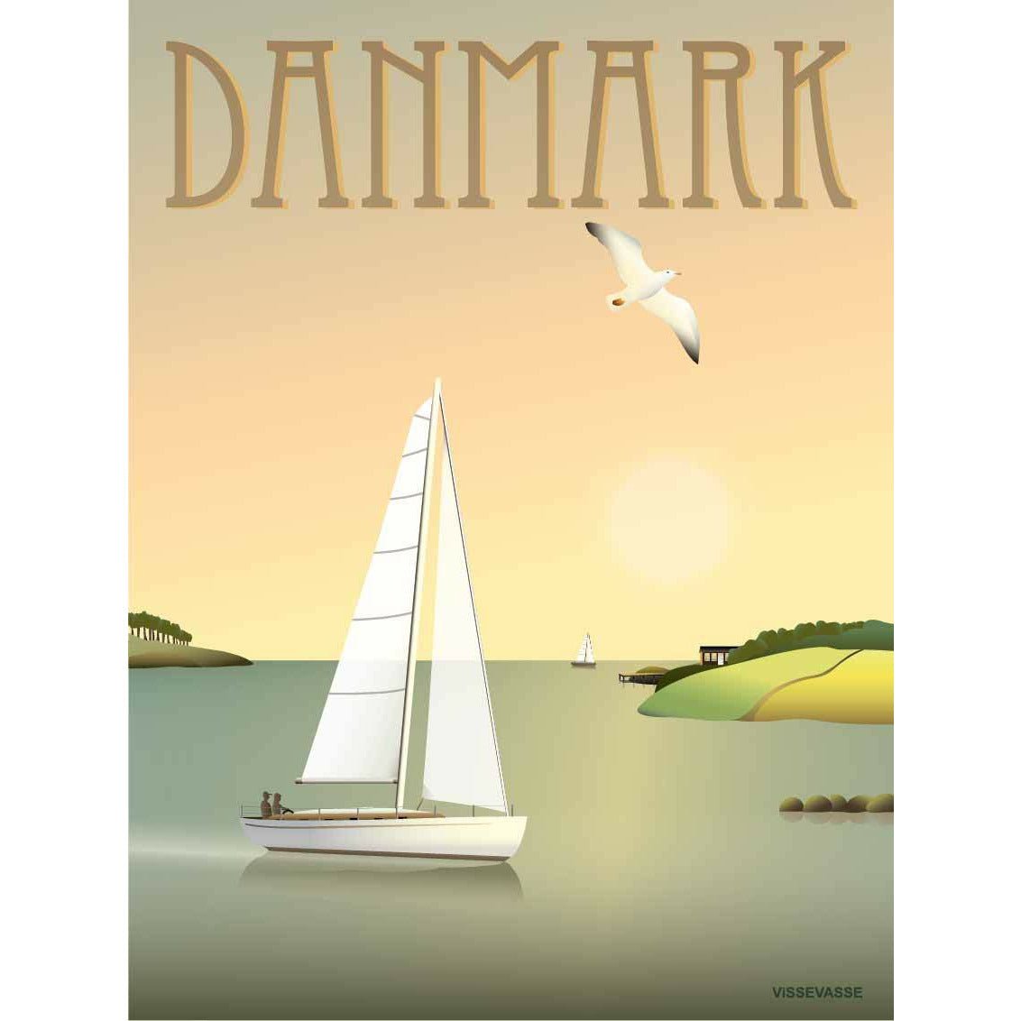 Vissevasse Danii Plakat żaglówki, 50 x 70 cm