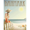Vissevasse Danii plakat plażowy, 15 x 21 cm