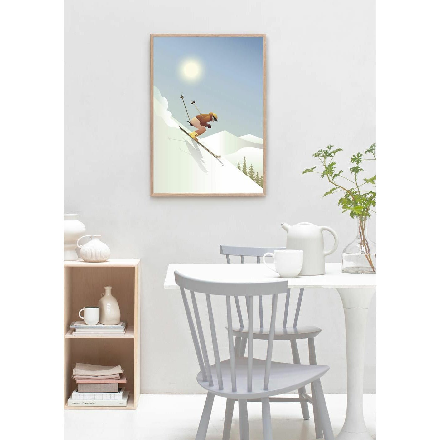 Vissevasse Plakat narciarski Downhill, 30x40 cm