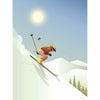Vissevasse Plakat narciarski Downhill, 30x40 cm
