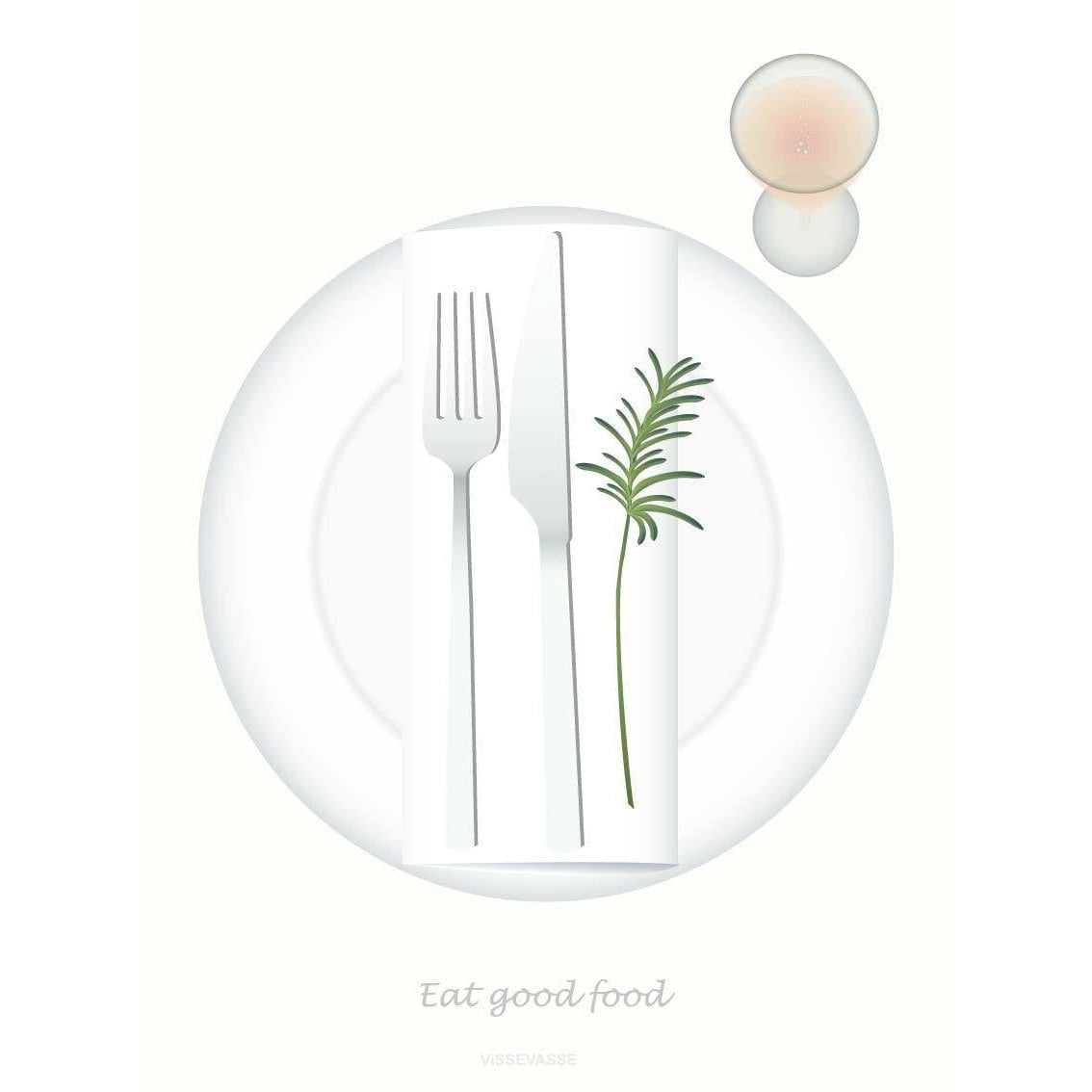 Vissevasse Eat Good Food Greeting Card, 10,5 x 15 cm