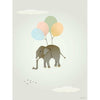 Vissevasse Flying Elephant Plakat, 50x70 cm