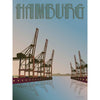 Vissevasse Hamburg Cranes Plakat, 15 x21 cm