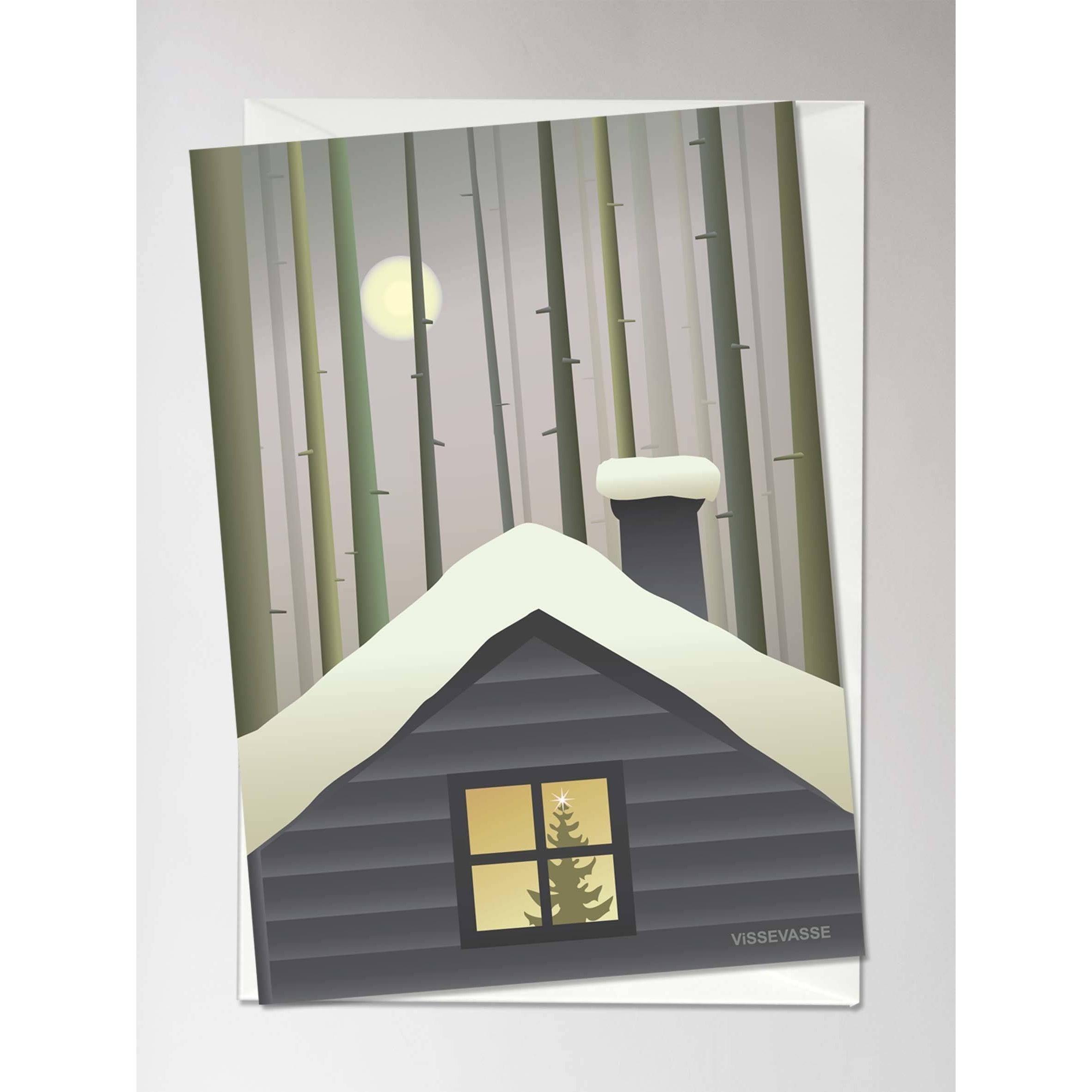 Vissevasse House w Woods Greeting Card, 10,5 x 15 cm