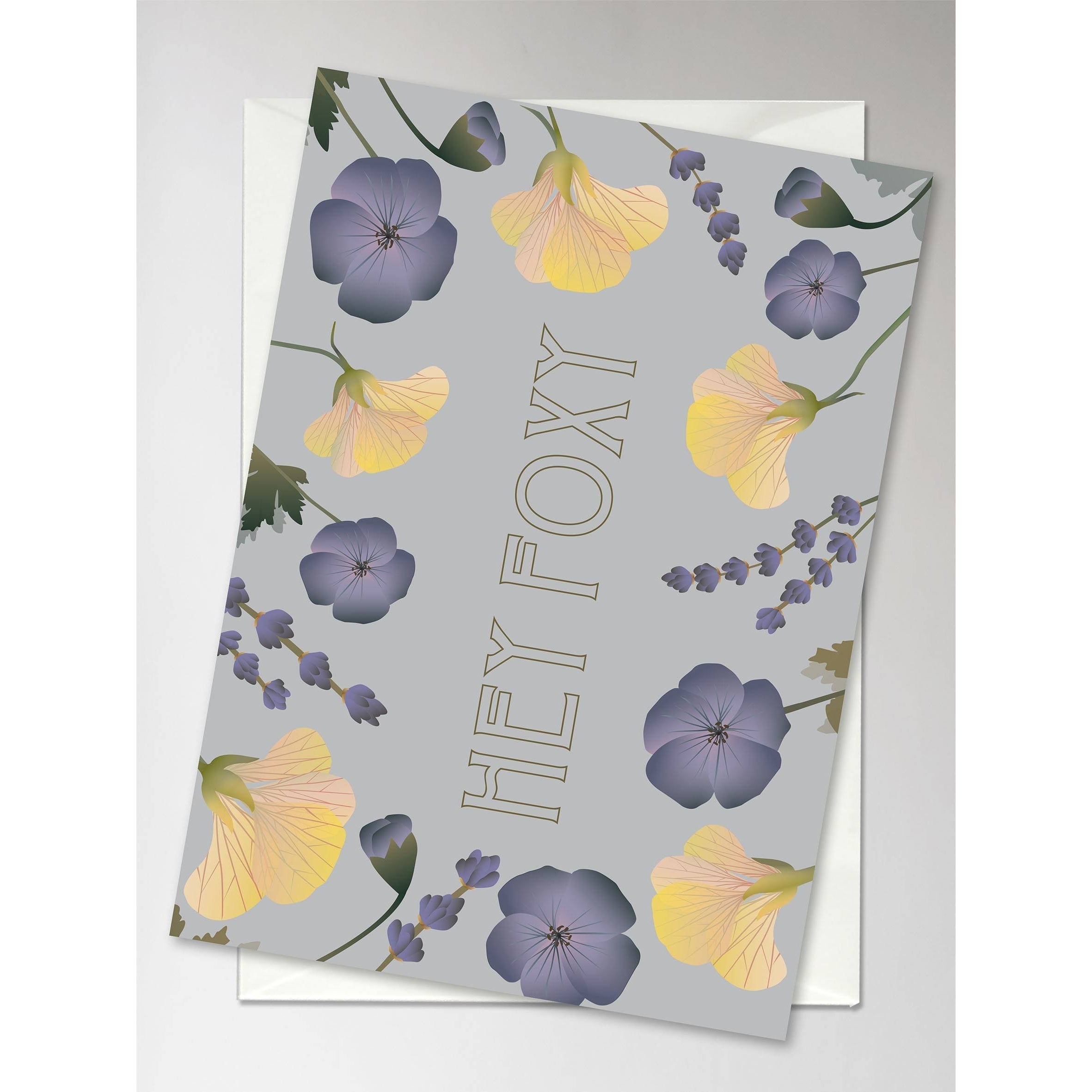 Vissevasse hej Foxy Flower Buquet Carding, 10,5 x 15 cm