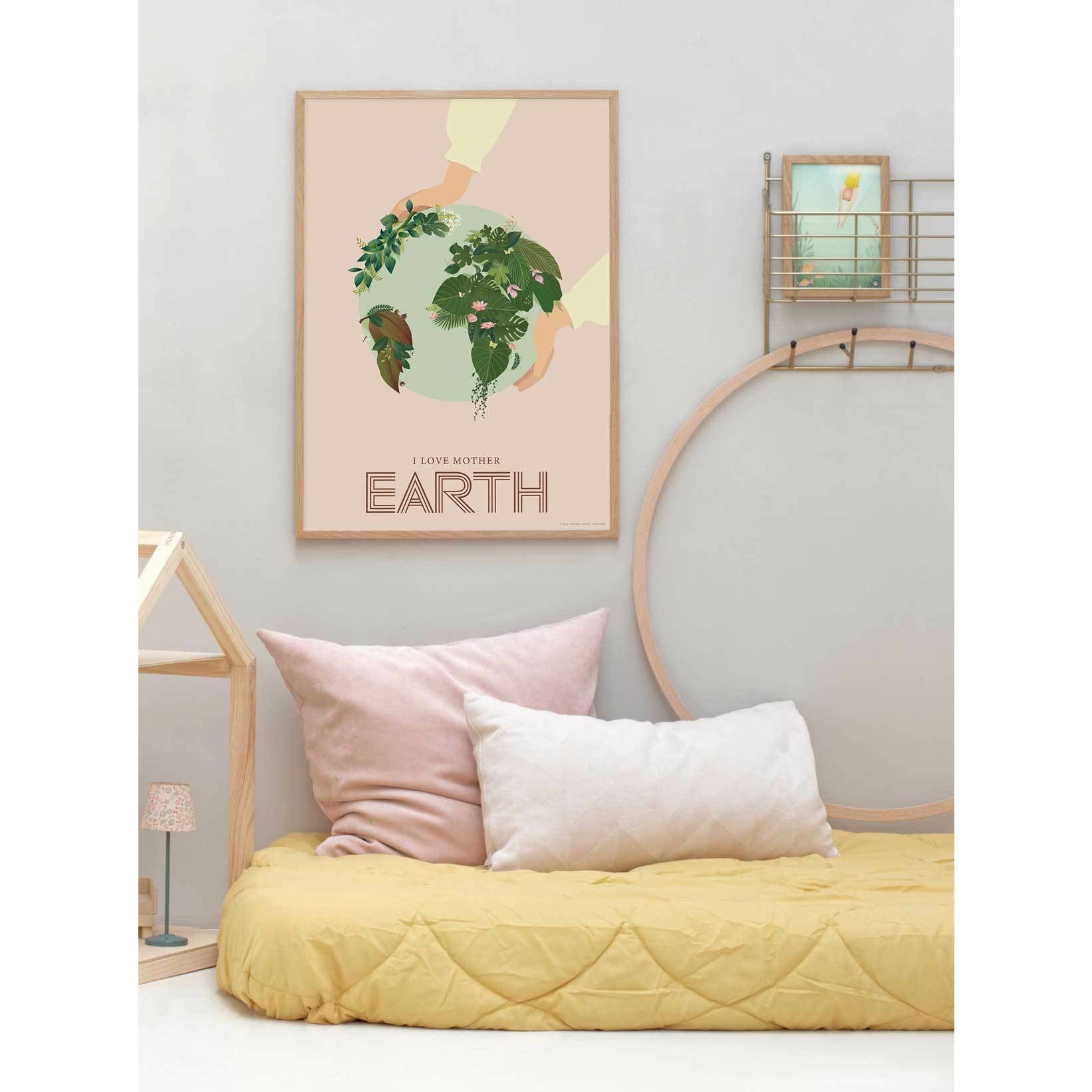 Vissevasse I Love Mother Earth Plakat, 50 x 70 cm