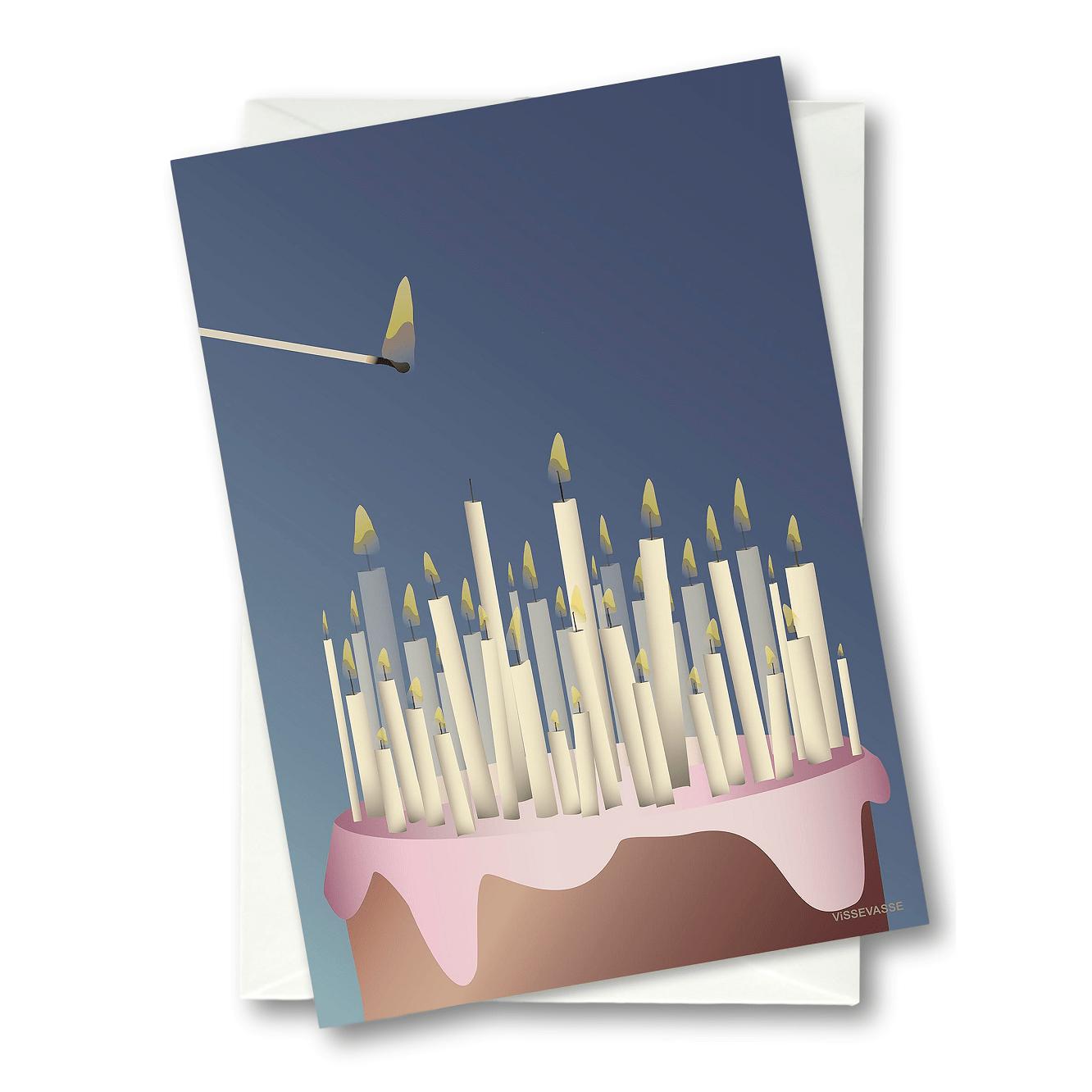 Ciasto Vissevasse z kartami z życzeniami świec, 10,5 x 15 cm