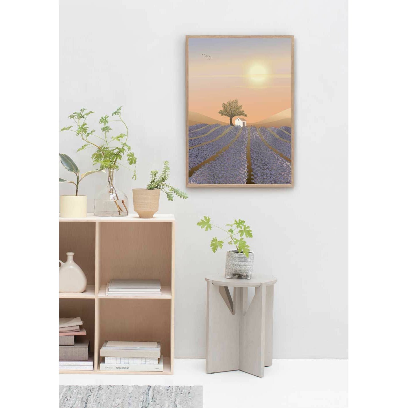 Vissevasse Lavender Field Plakat, 15x21 cm