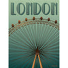 Vissevasse London Eye Plakat, 15 x21 cm