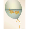 Vissevasse Love in a Bubble Plakat, 15 x21 cm
