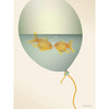 Vissevasse Love in a Bubble Plakat, 50 x 70 cm