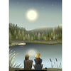 Vissevasse Moonlight With You Plakat, 15x21 cm