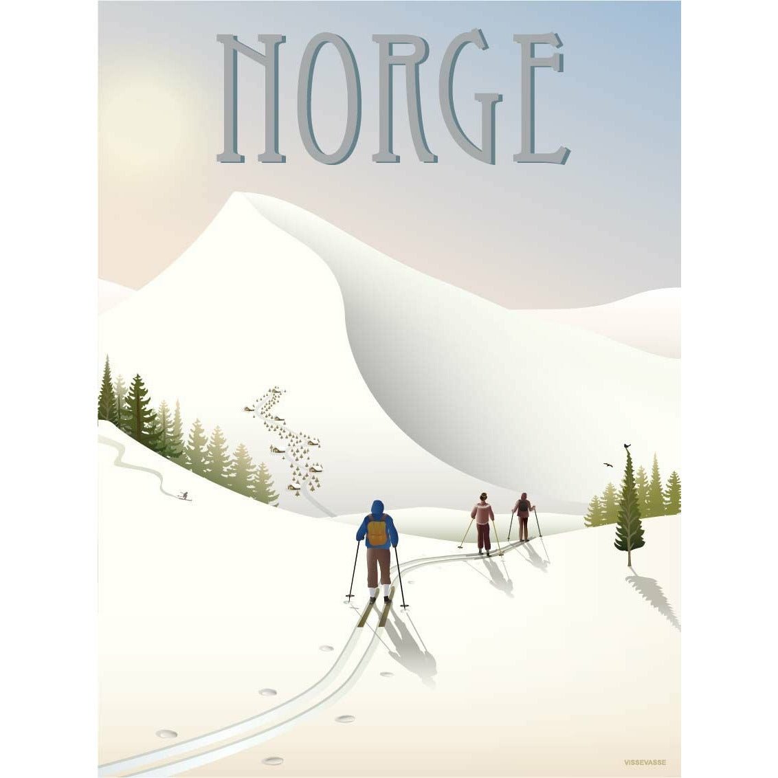 Vissevasse Norwegia „Cross Country Skiing”, 30x40 cm
